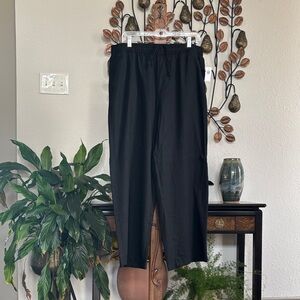 NWT Old Navy Linen Wide-Leg Women's Pants. Black, size Large